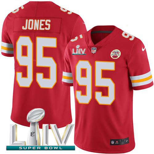 Chiefs #95 Chris Jones Red Super Bowl LIV 2020 Team Color Men's Stitched Vapor Untouchable Limited Jersey cheap jerseys for sale - CheapJerseys.Shop