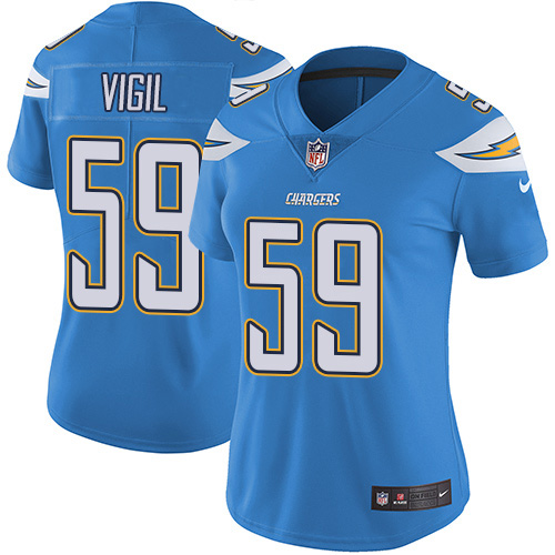 Los Angeles Chargers #59 Nick Vigil Electric Blue Alternate Women's Stitched Vapor Untouchable Limited Jersey Womens cheap jerseys for sale - CheapJerseys.Shop