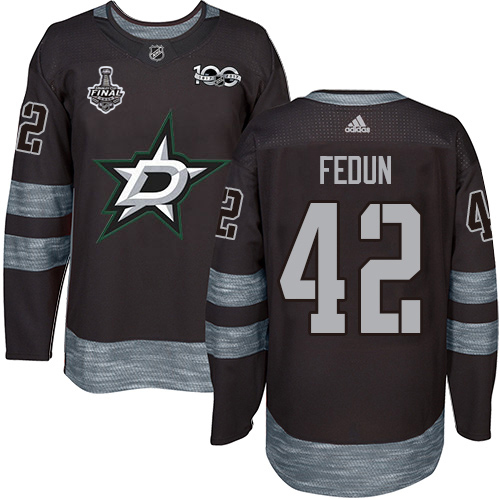 Dallas Stars #42 Taylor Fedun Black 1917-2017 100th Anniversary 2020 Stanley Cup Final Stitched Jersey Men's cheap jerseys for sale - CheapJerseys.Shop