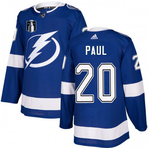 Tampa Bay Lightning #20 Nicholas Paul Blue 2022 Stanley Cup Final Patch Home Authentic Stitched Youth Jersey Youth cheap jerseys for sale - CheapJerseys.Shop