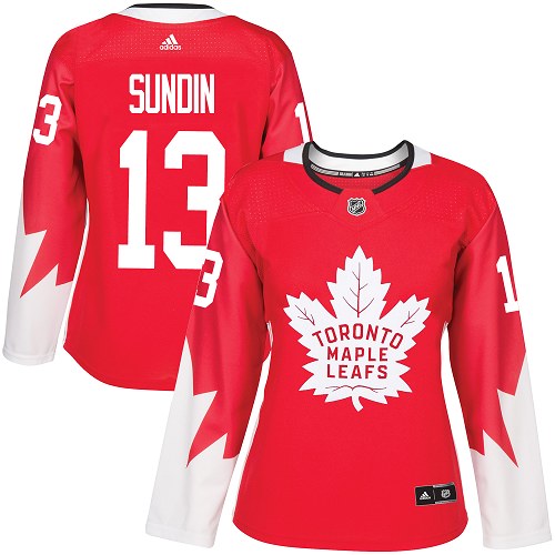 Maple Toronto Maple Leafs #13 Mats Sundin Red Team Canada Authentic Women's Stitched Jersey Womens cheap jerseys for sale - CheapJerseys.Shop
