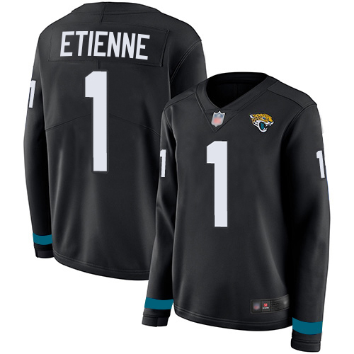 Jaguars #1 Travis Etienne Black Team Color Women's Stitched Limited Therma Long Sleeve Jersey cheap jerseys for sale - CheapJerseys.Shop