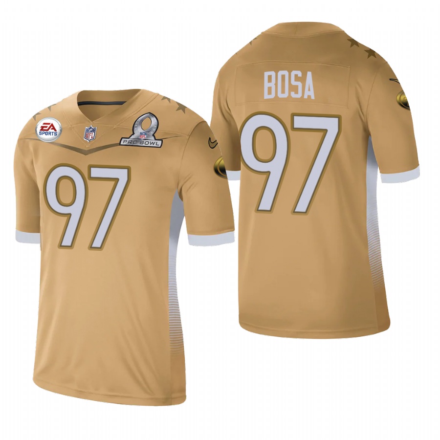 San Francisco 49ers #97 Nick Bosa 2021 NFC Pro Bowl Game Gold Jersey cheap jerseys for sale - CheapJerseys.Shop
