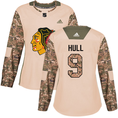 Chicago Blackhawks #9 Bobby Hull Camo Authentic 2017 Veterans Day Women's Stitched Jersey Womens cheap jerseys for sale - CheapJerseys.Shop