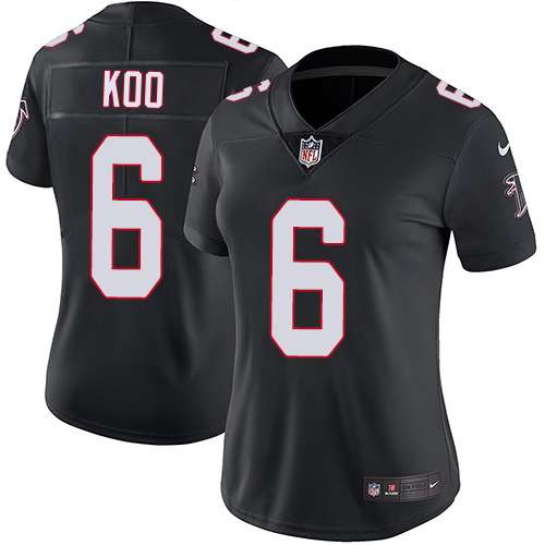 Falcons #6 Younghoe Koo Black Alternate Stitched Women's Vapor Untouchable Limited Jersey cheap jerseys for sale - CheapJerseys.Shop