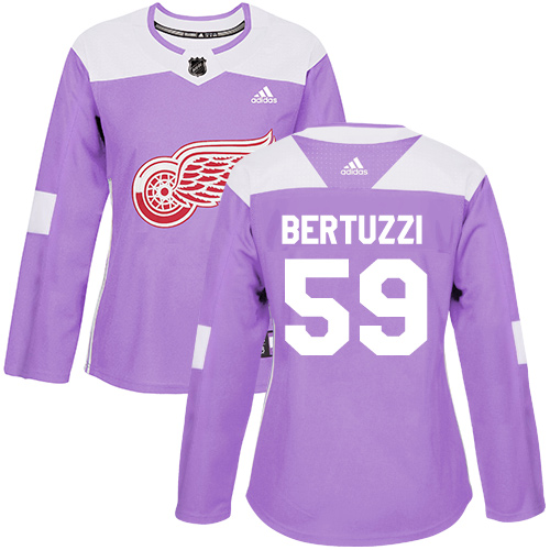 Detroit Red Wings #59 Tyler Bertuzzi Purple Authentic Fights Cancer Women's Stitched Jersey Womens cheap jerseys for sale - CheapJerseys.Shop
