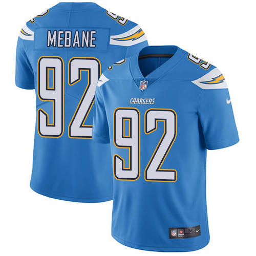 Los Angeles Chargers #92 Brandon Mebane Electric Blue Alternate Men's Stitched Vapor Untouchable Limited Jersey Men's cheap jerseys for sale - CheapJerseys.Shop