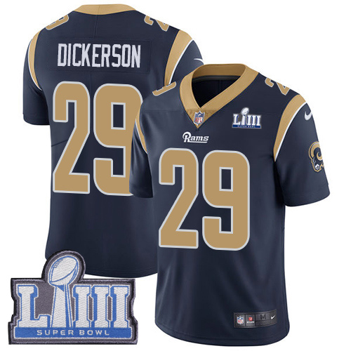 Rams #29 Eric Dickerson Navy Blue Team Color Super Bowl LIII Bound Youth Stitched Vapor Untouchable Limited Jersey cheap jerseys for sale - CheapJerseys.Shop