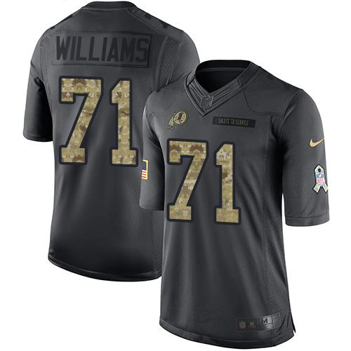 Washington Commanders #71 Trent Williams Black Men's Stitched Limited 2016 Salute to Service Jersey Men's cheap jerseys for sale - CheapJerseys.Shop