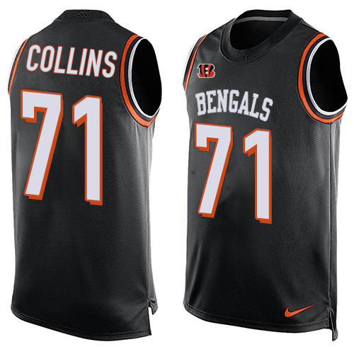 Bengals #71 La'el Collins Black Team Color Men's Stitched Limited Tank Top Jersey cheap jerseys for sale - CheapJerseys.Shop