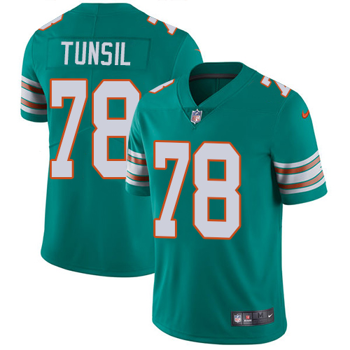 Miami Dolphins #78 Laremy Tunsil Aqua Green Alternate Men's Stitched Vapor Untouchable Limited Jersey Men's cheap jerseys for sale - CheapJerseys.Shop