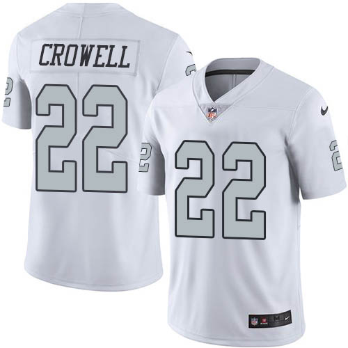 Las Vegas Raiders #22 Isaiah Crowell White Men's Stitched Limited Rush Jersey Men's cheap jerseys for sale - CheapJerseys.Shop