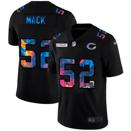 Chicago Chicago Bears #52 Khalil Mack Men's Multi-Color Black 2020 Crucial Catch Vapor Untouchable Limited Jersey Men's cheap jerseys for sale - CheapJerseys.Shop