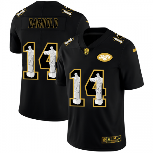 New York New York Jets #14 Sam Darnold Men's Carbon Black Vapor Cristo Redentor Limited Jersey Men's cheap jerseys for sale - CheapJerseys.Shop