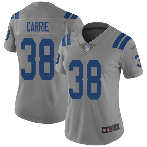 Indianapolis Colts #38 T.J. Carrie Gray Women's Stitched Limited Inverted Legend Jersey Womens cheap jerseys for sale - CheapJerseys.Shop