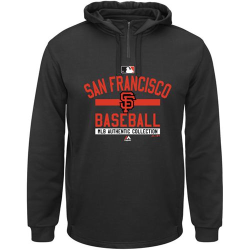 San Francisco Giants Majestic AC Team Property On-Field Solid Therma Base Black Hoodie cheap jerseys for sale - CheapJerseys.Shop
