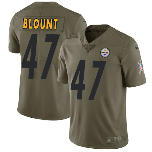 Pittsburgh Steelers #47 Mel Blount Olive Men's Stitched Limited 2017 Salute to Service Jersey Men's cheap jerseys for sale - CheapJerseys.Shop