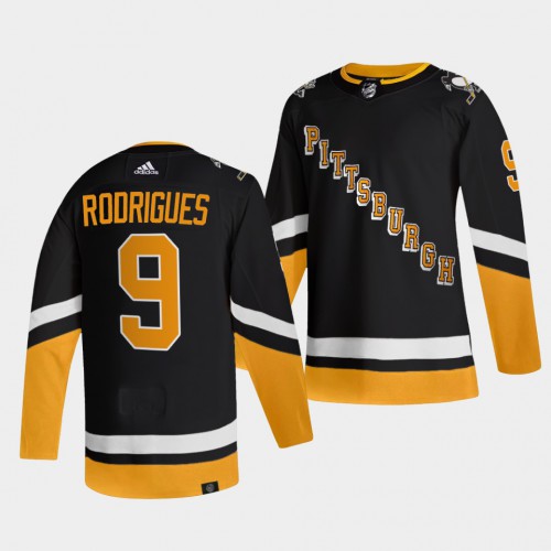 Pittsburgh Penguins #9 Evan Rodrigues Men's 2021-22 Alternate Authentic Jersey - Black Men's cheap jerseys for sale - CheapJerseys.Shop