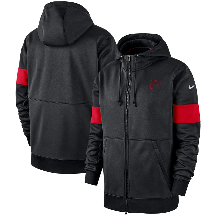 Atlanta Falcons Sideline Performance Full-Zip Hoodie Black cheap jerseys for sale - CheapJerseys.Shop