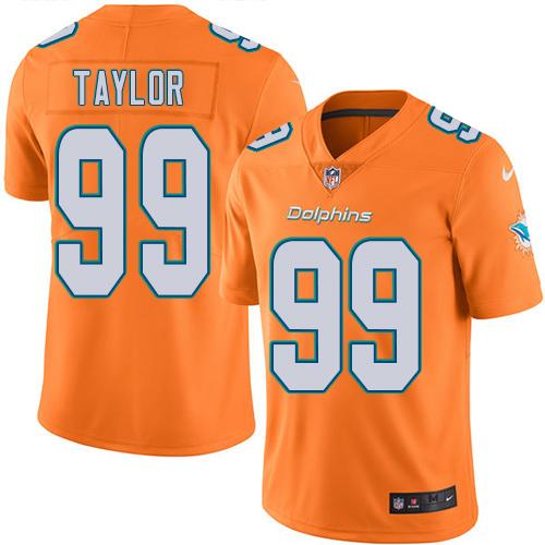 Miami Dolphins #99 Jason Taylor Orange Men's Stitched Limited Rush Jersey Men's cheap jerseys for sale - CheapJerseys.Shop