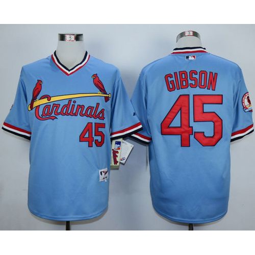 St.Louis Cardinals #45 Bob Gibson Blue 1982 Turn Back The Clock Stitched Jersey Men's cheap jerseys for sale - CheapJerseys.Shop