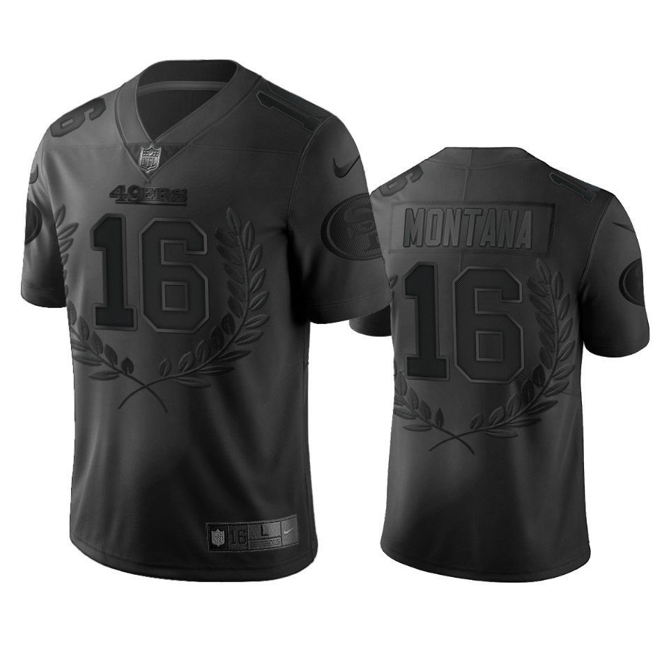 San Francisco 49ers #16 Joe Montana Men's Black MVP Limited Edition Jersey cheap jerseys for sale - CheapJerseys.Shop