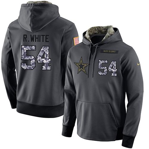 Men's Dallas Cowboys #54 Randy White Stitched Black Anthracite Salute To Service Player Performance Hoodie cheap jerseys for sale - CheapJerseys.Shop