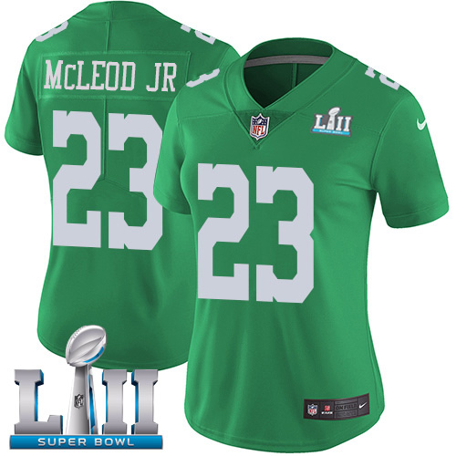Philadelphia Eagles #23 Rodney McLeod Jr Green Super Bowl LII Women's Stitched Limited Rush Jersey Womens cheap jerseys for sale - CheapJerseys.Shop