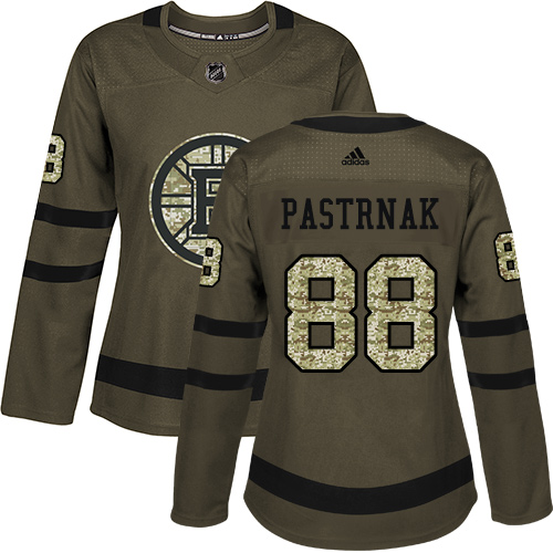 Boston Bruins #88 David Pastrnak Green Salute to Service Women's Stitched Jersey Womens cheap jerseys for sale - CheapJerseys.Shop