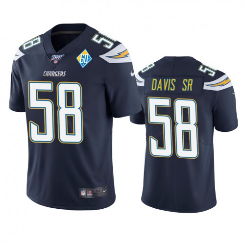 Los Angeles Los Angeles Chargers #58 Thomas Davis Sr Navy 60th Anniversary Vapor Limited Jersey Men's cheap jerseys for sale - CheapJerseys.Shop