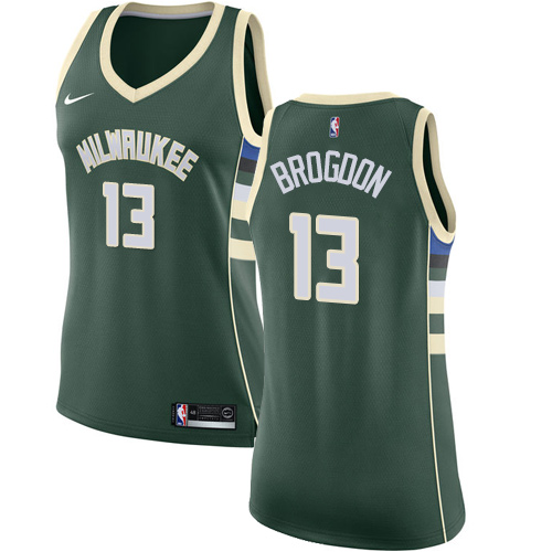 Milwaukee Bucks #13 Malcolm Brogdon Green Womens Swingman Icon Edition Jersey Womens cheap jerseys for sale - CheapJerseys.Shop