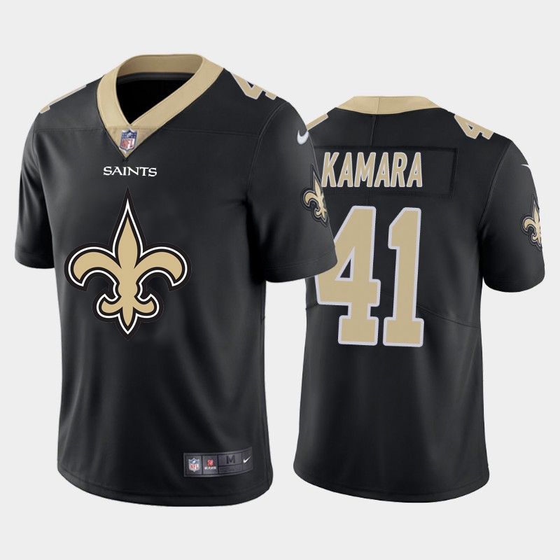 New Orleans Saints #41 Alvin Kamara Black Men's Big Team Logo Vapor Limited Jersey cheap jerseys for sale - CheapJerseys.Shop