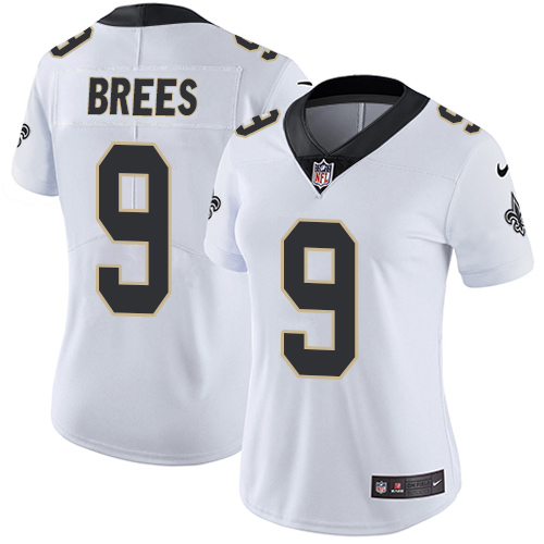 Saints #9 Drew Brees White Women's Stitched Vapor Untouchable Limited Jersey cheap jerseys for sale - CheapJerseys.Shop