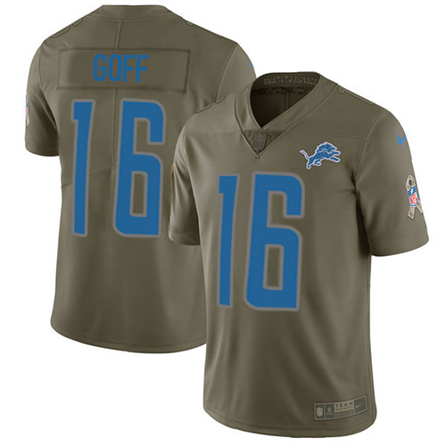 Detroit Lions #16 Jared Goff Olive Youth Stitched Limited 2017 Salute To Service Jersey cheap jerseys for sale - CheapJerseys.Shop