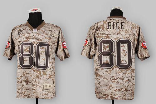 49ers #80 Jerry Rice Camo USMC Men's Stitched Elite Jersey cheap jerseys for sale - CheapJerseys.Shop