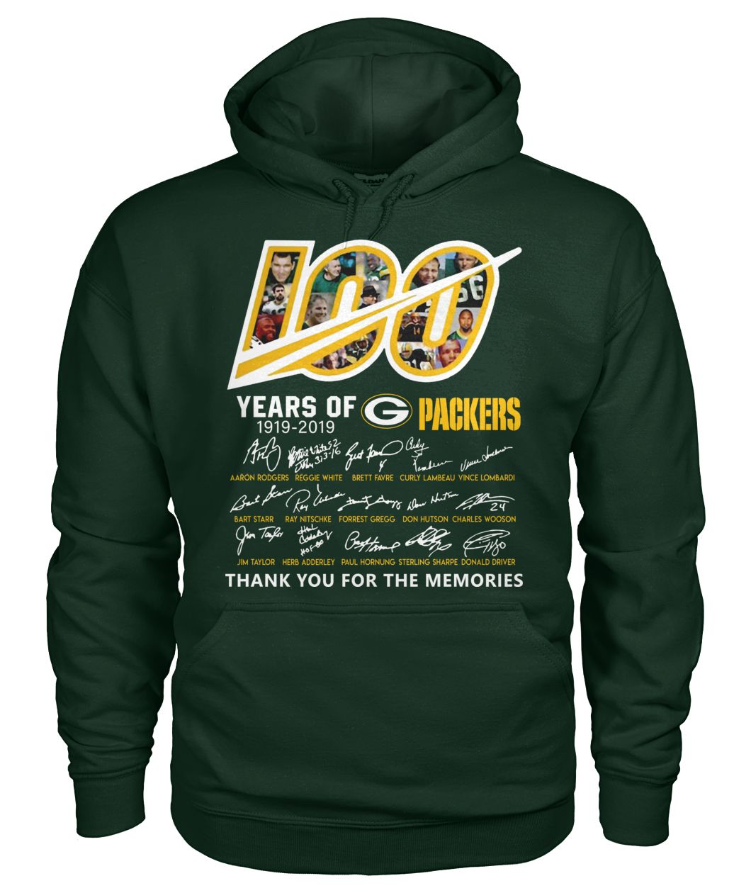 Green Bay Packers 100 Seasons Memories Pullover Hoodie Green cheap jerseys for sale - CheapJerseys.Shop