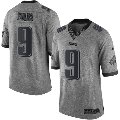 Philadelphia Eagles #9 Nick Foles Gray Men's Stitched Limited Gridiron Gray Jersey Men's cheap jerseys for sale - CheapJerseys.Shop