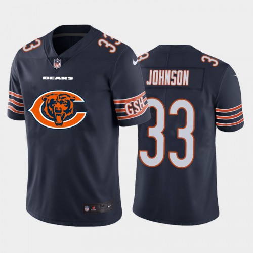 Chicago Chicago Bears #33 Jaylon Johnson Navy Blue Men's Big Team Logo Vapor Limited Jersey Men's cheap jerseys for sale - CheapJerseys.Shop