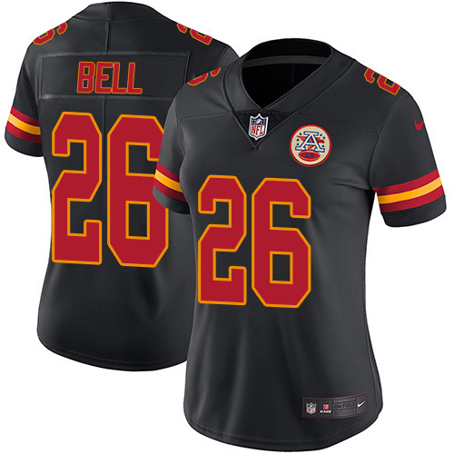 Kansas City Chiefs #26 Le'Veon Bell Black Women's Stitched Limited Rush Jersey Womens cheap jerseys for sale - CheapJerseys.Shop