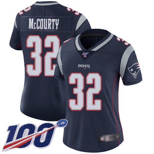 Patriots #32 Devin McCourty Navy Blue Team Color Women's Stitched 100th Season Vapor Limited Jersey cheap jerseys for sale - CheapJerseys.Shop