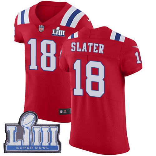 Patriots #18 Matt Slater Red Alternate Super Bowl LIII Bound Men's Stitched Vapor Untouchable Elite Jersey cheap jerseys for sale - CheapJerseys.Shop