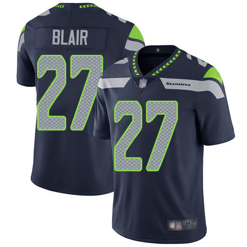 Seattle Seahawks #27 Marquise Blair Steel Blue Team Color Men's Stitched Vapor Untouchable Limited Jersey Men's cheap jerseys for sale - CheapJerseys.Shop