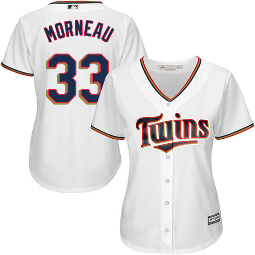 Minnesota Twins #33 Justin Morneau White Home Women's Stitched Jersey Womens cheap jerseys for sale - CheapJerseys.Shop