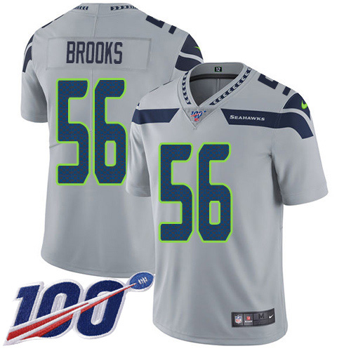 Seattle Seahawks #56 Jordyn Brooks Grey Alternate Youth Stitched 100th Season Vapor Untouchable Limited Jersey Youth cheap jerseys for sale - CheapJerseys.Shop
