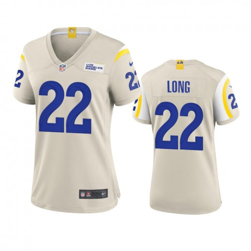 Los Angeles Los Angeles Rams #22 David Long Women's Game Jersey - Bone Womens cheap jerseys for sale - CheapJerseys.Shop