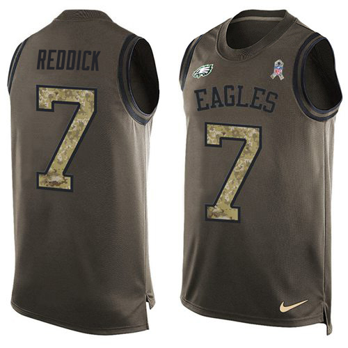 Eagles #7 Haason Reddick Green Men's Stitched Limited Salute To Service Tank Top Jersey cheap jerseys for sale - CheapJerseys.Shop