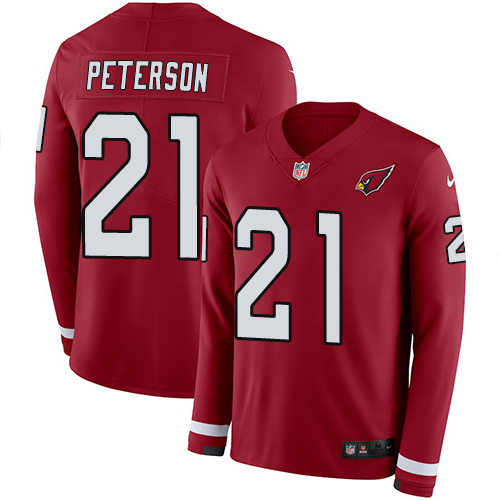 Cardinals #21 Patrick Peterson Red Team Color Men's Stitched Limited Therma Long Sleeve Jersey cheap jerseys for sale - CheapJerseys.Shop