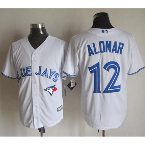 Toronto Blue Jays #12 Roberto Alomar White New Cool Base Stitched Jersey Men's cheap jerseys for sale - CheapJerseys.Shop