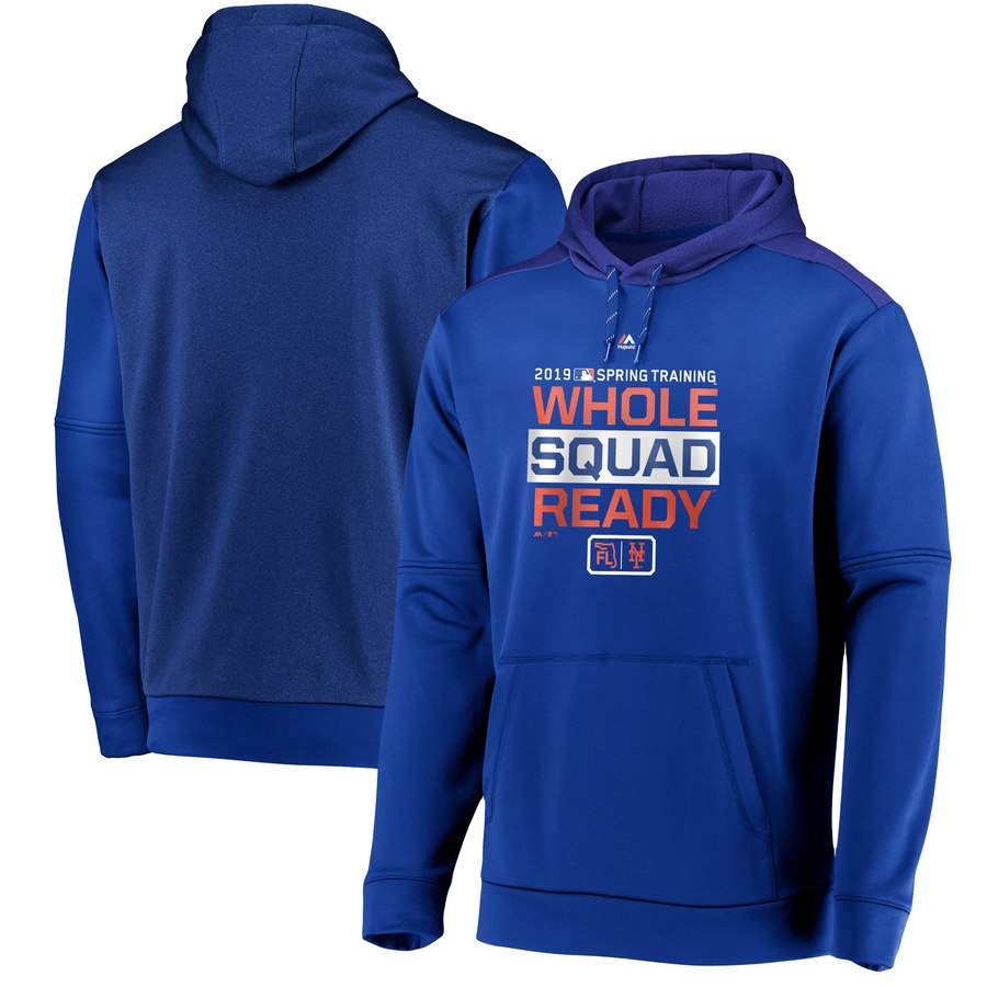 New York Mets Majestic 2019 Spring Training Authentic Collection Pullover Hoodie Royal cheap jerseys for sale - CheapJerseys.Shop
