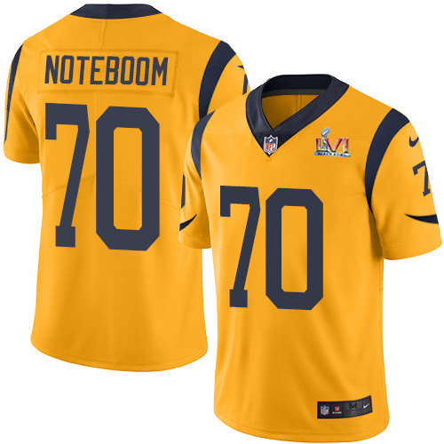 Los Angeles Rams #70 Joseph Noteboom Gold Super Bowl LVI Patch Men's Stitched Limited Rush Jersey Men's cheap jerseys for sale - CheapJerseys.Shop
